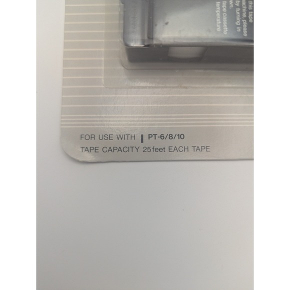 Brother P-Touch TC-33 Tape Cassette 2 Pack Gold on Black 12mm 1/2" for PT-6/8/10 - Picture 3 of 7